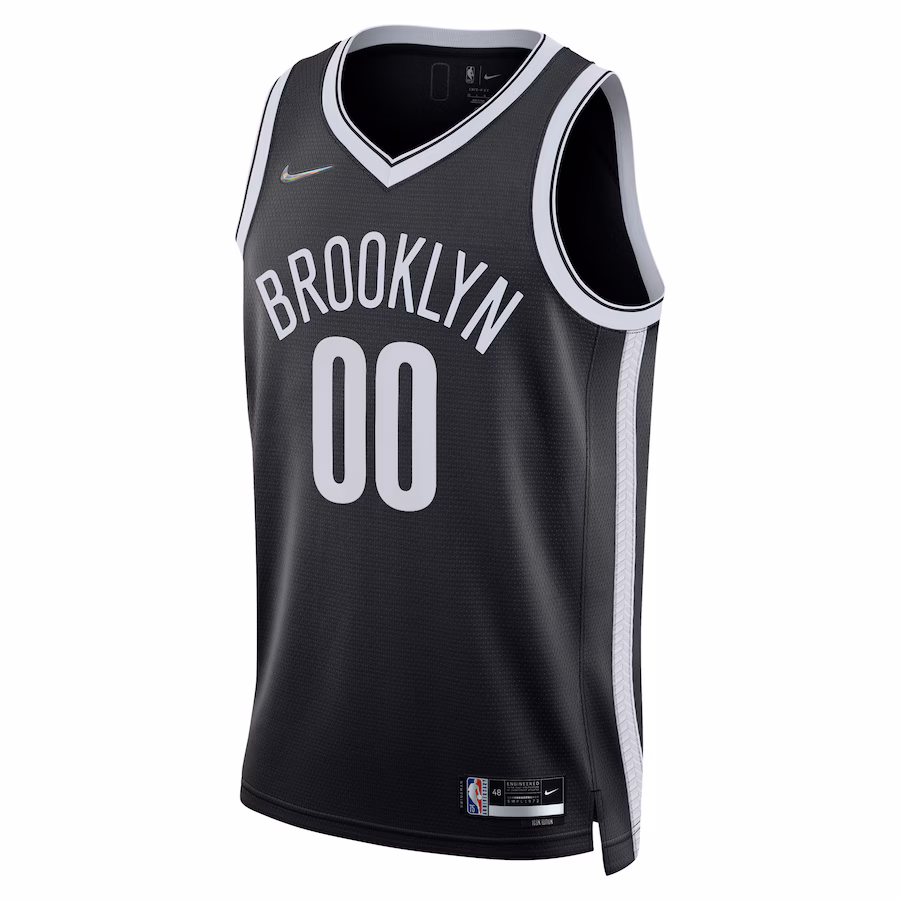 Brooklyn Nets, 2021/22 Swingman maßgefertigtes Jersey - Icon-Edition - Schwarz