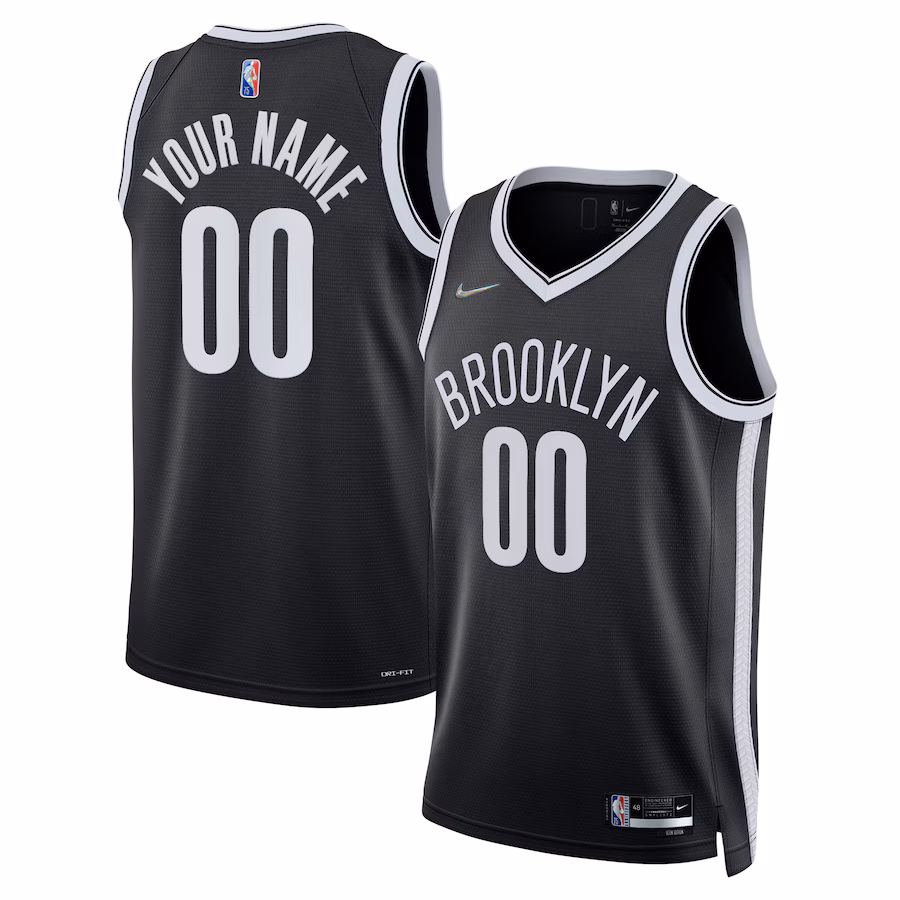 Brooklyn Nets, 2021/22 Swingman Custom Jersey - Icon Edition - Black