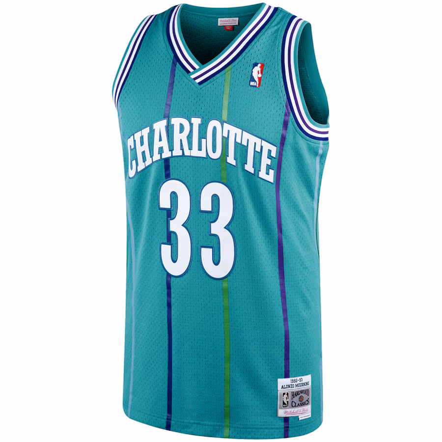 Alonzo Mourning Charlotte Hornets Mitchell & Ness 1992/93 Hardwood Classics Jersey