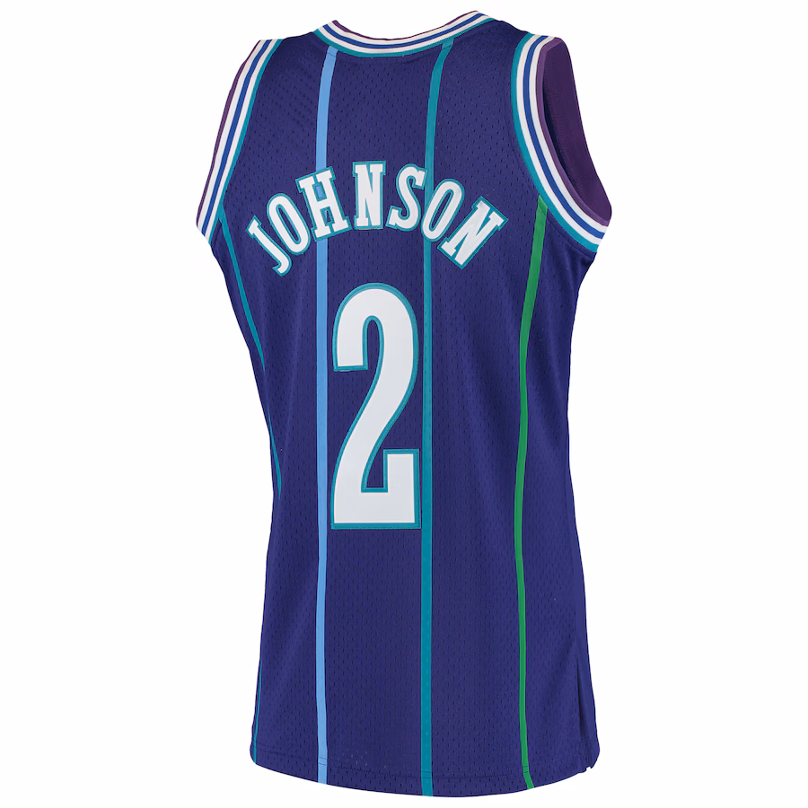 Maillot Larry Johnson Charlotte Hornets 1994/95 Mitchell & Ness Hardwood Classics