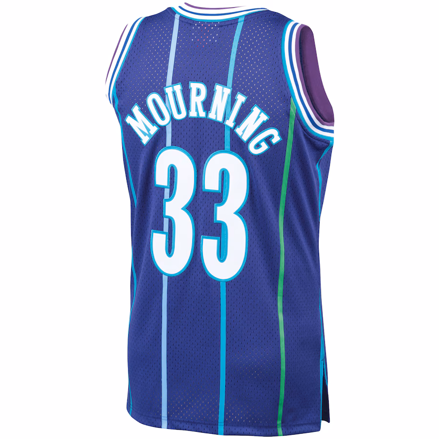 Alonzo Mourning Charlotte Hornets Mitchell & Ness 1994/95 Hardwood Classics Jersey