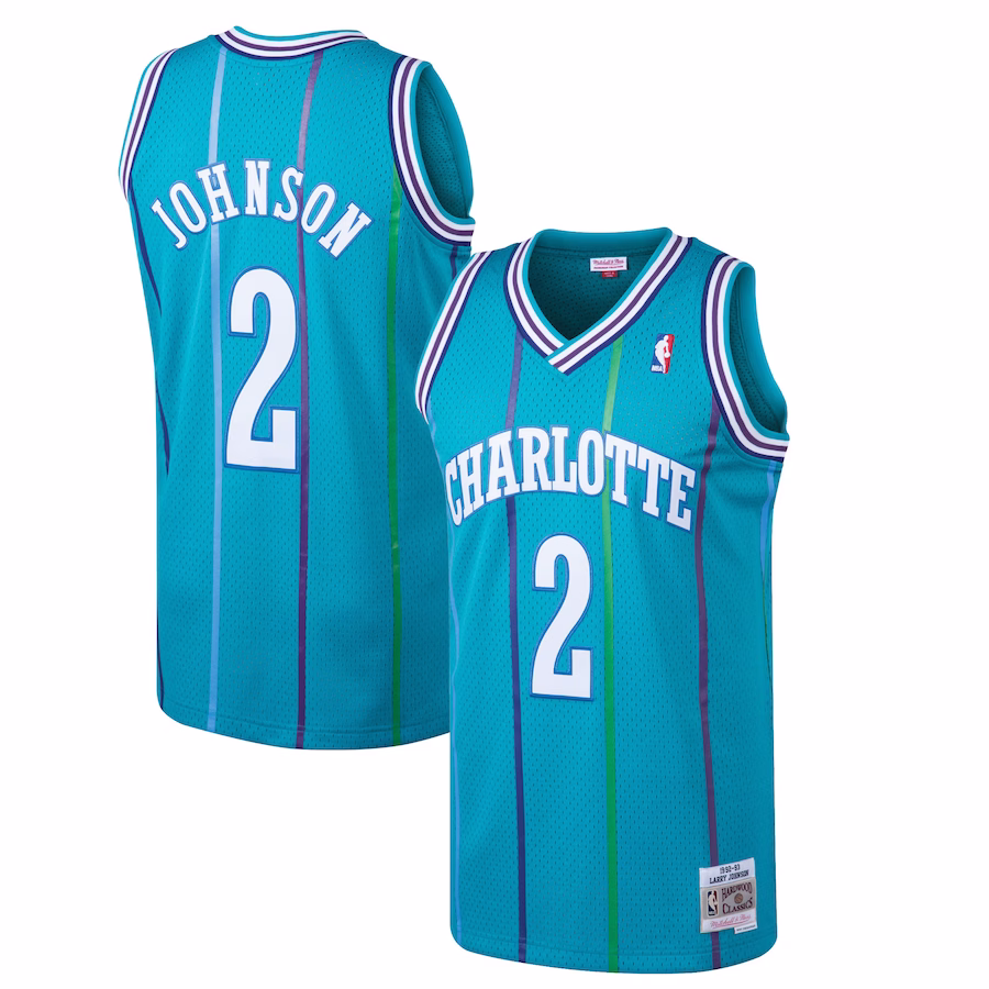 Larry Johnson Charlotte Hornets Mitchell & Ness 1992/93 Hardwood Classics Jersey