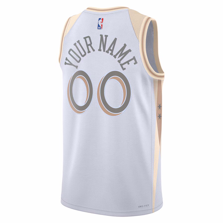Camiseta Swingman personalizada unisex de los Chicago Bulls para la temporada 2024/25 - Edición Ciudad - Blanco