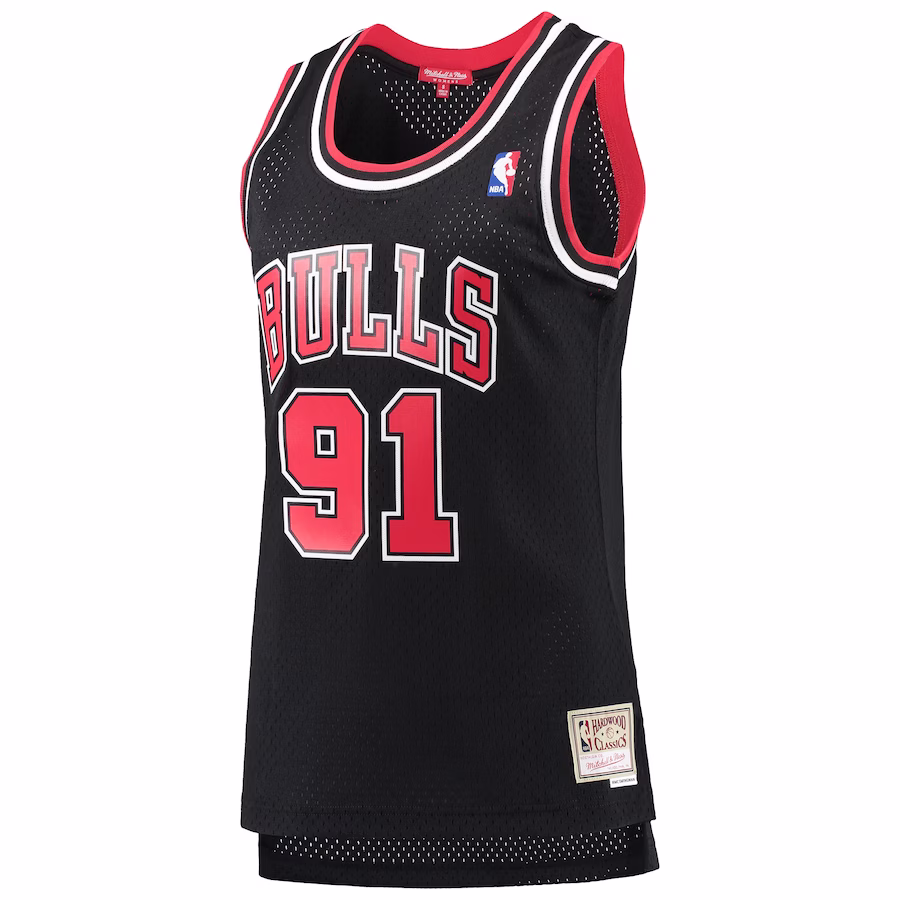 Dennis Rodman Maglia Swingman Classic Hardwood per donne dei Chicago Bulls Mitchell & Ness - Nero