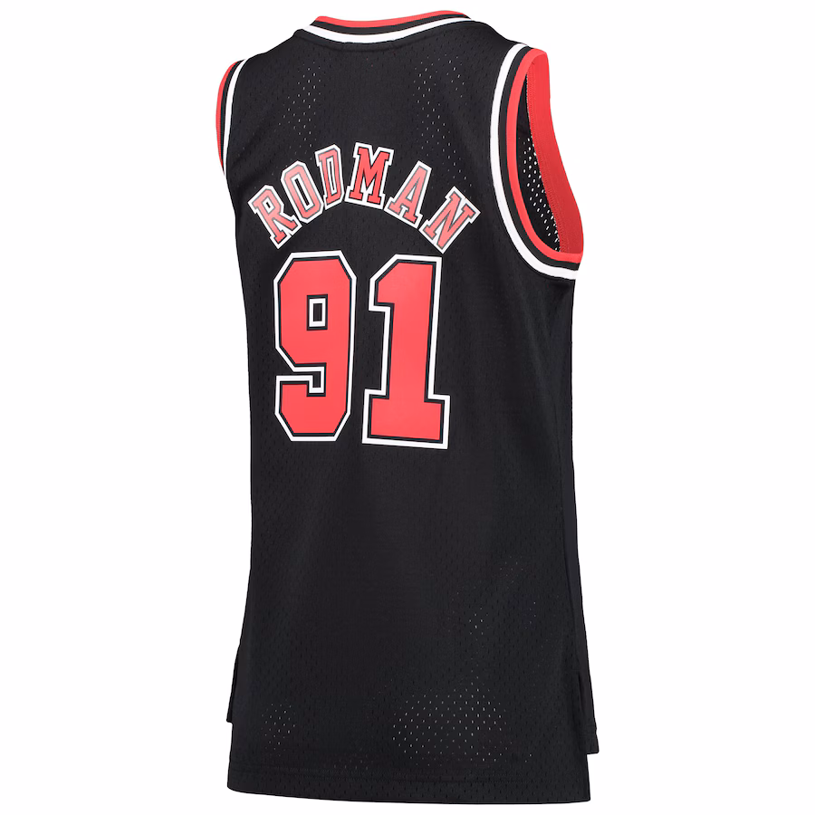 Dennis Rodman Maglia Swingman Classic Hardwood per donne dei Chicago Bulls Mitchell & Ness - Nero