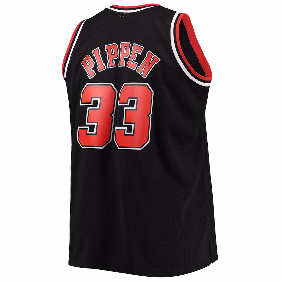Scottie Pippen Camiseta Swingman de los Hardwood Classics Big & Tall (Grandes y de Gran Altura) de los Chicago Bulls Mitchell & Ness - Negro