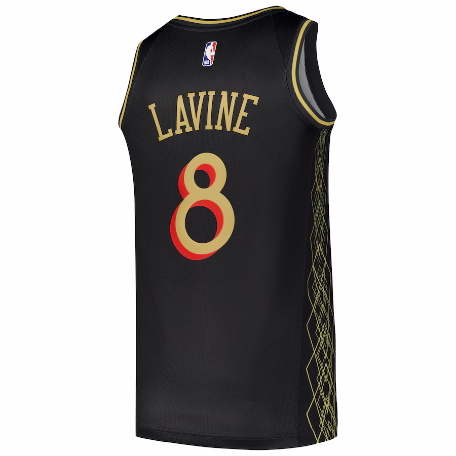 Zach LaVine Camiseta del jugador Swingman Nike de los Chicago Bulls - Edición Ciudad - Negro