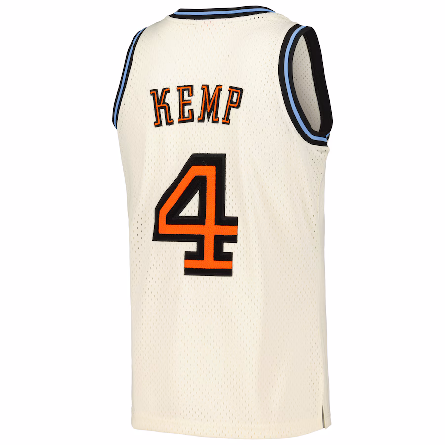 Shawn Kemp Cleveland Cavaliers Mitchell & Ness Chain Stitch Swingman Jersey - Cream Color