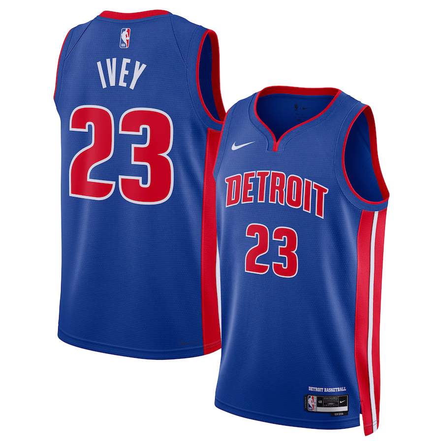 Jaden Ivey Detroit Pistons Unisex 2022 NBA Draft First Round Icon Edition Jersey