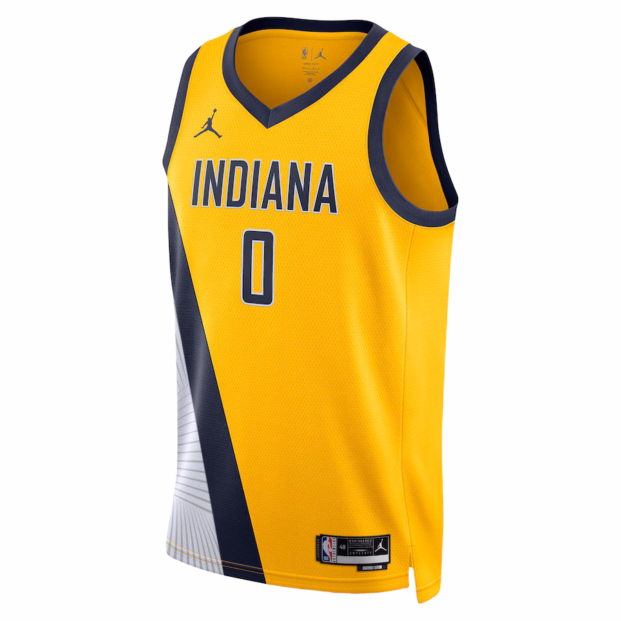 Tyrese Haliburton, Indiana Pacers Jordan Brand Unisex Swingman Jersey - Statement Edition - Gold