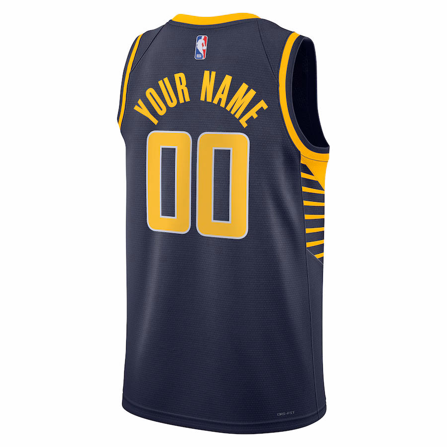 Indiana Pacers Unisex maßgeschneidertes Swingman-Trikot für die Saison 2022/23 - Icon-Edition - Marineblau