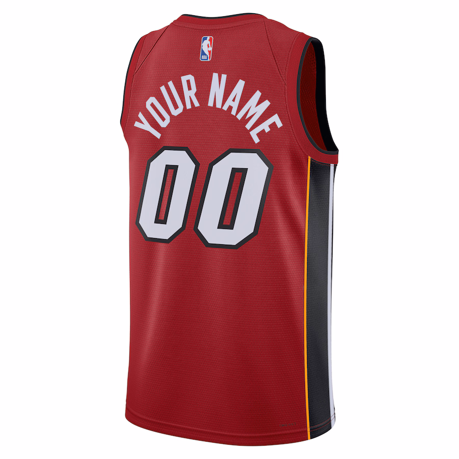 Camiseta Jordan Brand Miami Heat unisex 2022/23 Swingman personalizada
