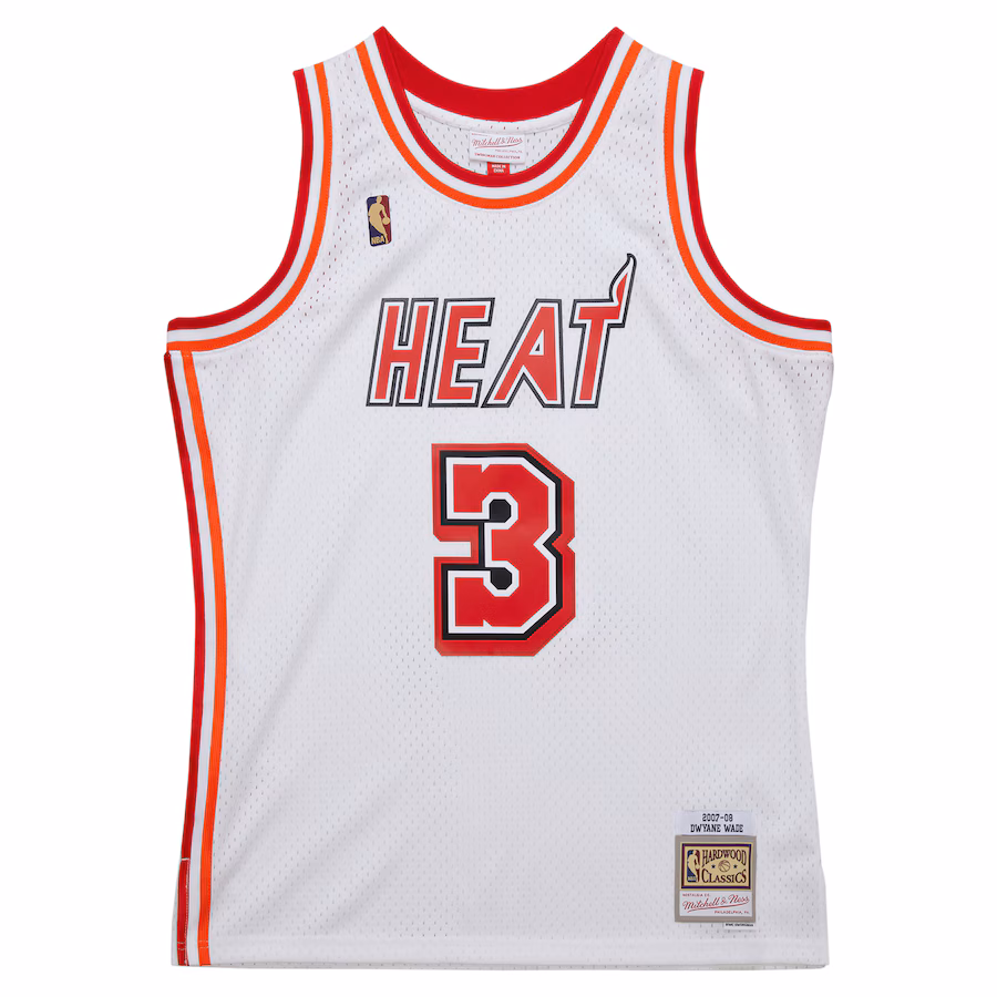 Dwyane Wade, Miami Heat Mitchell & Ness 2007/08 Hardwood Classics Swingman Jersey - White