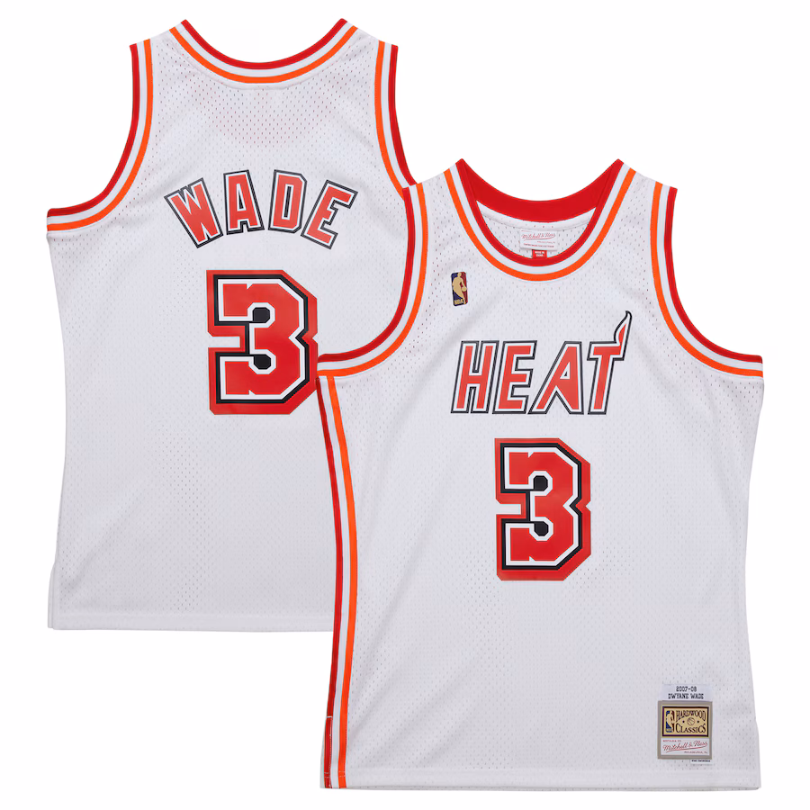Dwyane Wade, Miami Heat Mitchell & Ness 2007/08 Hardwood Classics Swingman Jersey - White