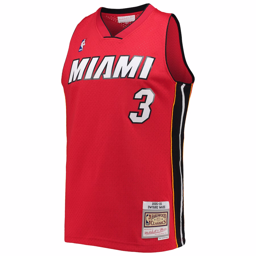 Camiseta Dwyane Wade Miami Heat Mitchell & Ness Big & Tall Hardwood Classics 2005/06