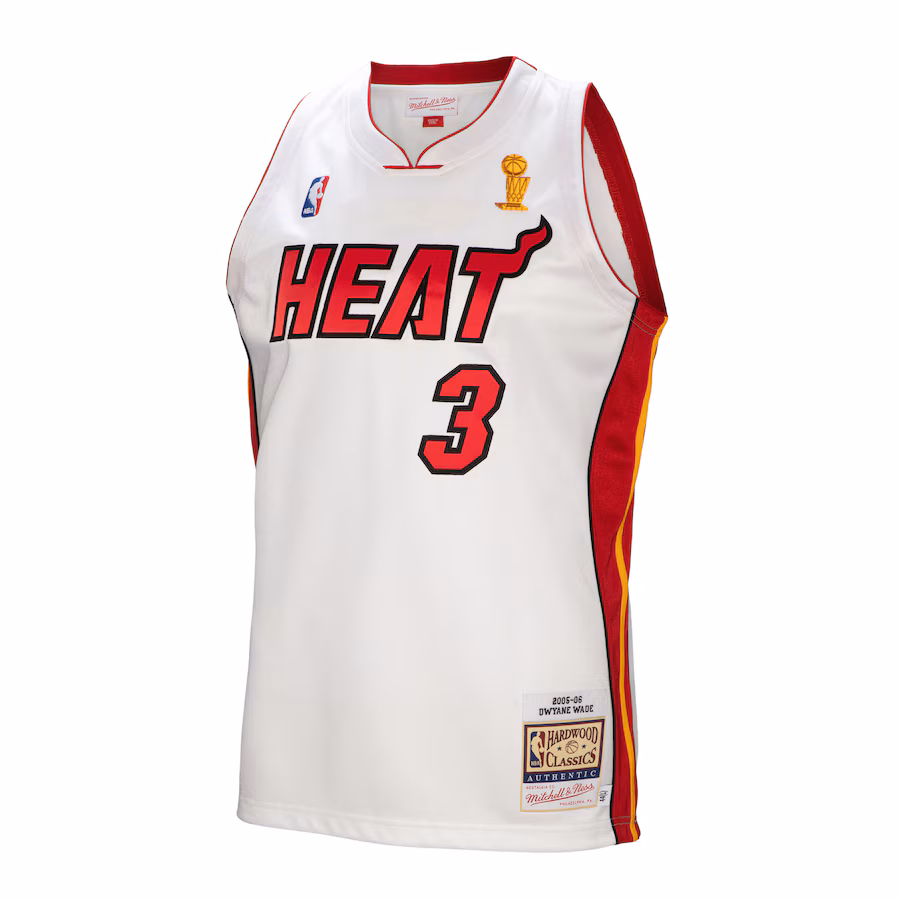 Dwyane Wade Miami Heat Mitchell & Ness 2005-06 HWC Jersey - White