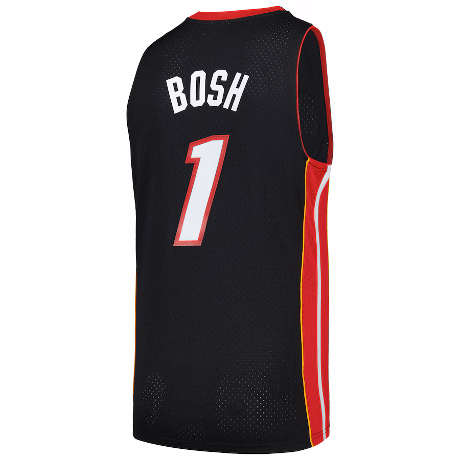 Chris Bosh, Miami Heat Mitchell & Ness 2012/13 Hardwood Classics Swingman Jersey - Black