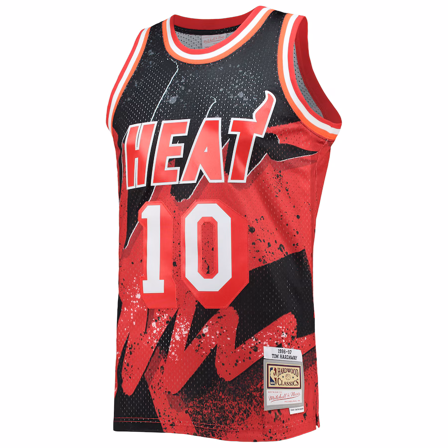 Camiseta Tim Hardaway Miami Heat Mitchell & Ness 1996/97 Hardwood Classics Hyper Hoops Swingman