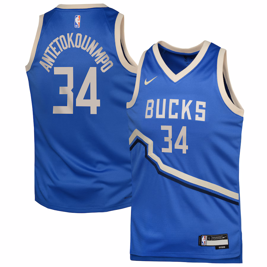 Giannis Antetokounmpo Milwaukee Bucks Youth 2024/25 City Edition Jersey