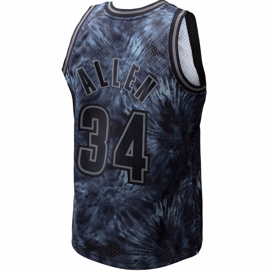 Ray Allen, Milwaukee Bucks Mitchell & Ness Hardwood Classics 1996/97 Tie-Dye (Schleudertüpfelung) Swingman-Trikot - Schwarz