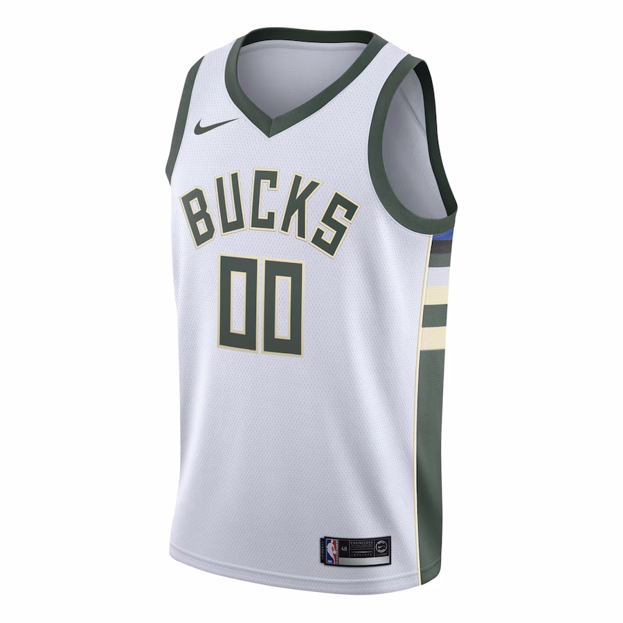 Milwaukee Bucks Camiseta personalizada Swingman - Edición Asociación - Blanco