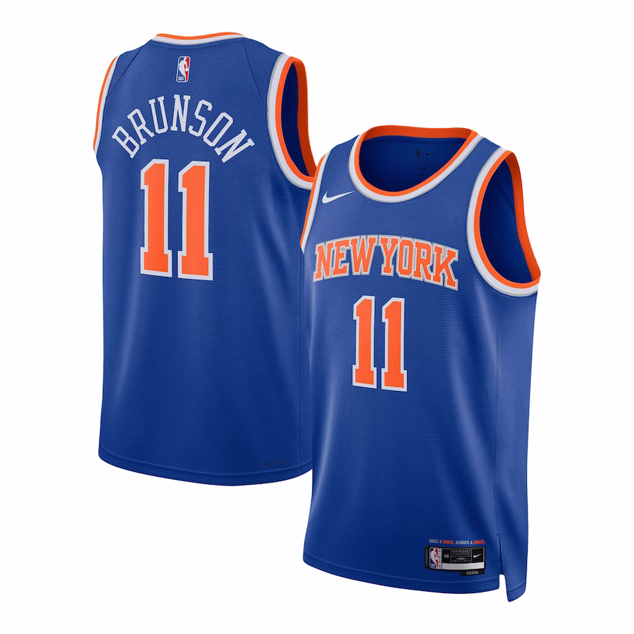 Jalen Brunson, New York Knicks Neutral Swingman Jersey - Icon Edition, Blue