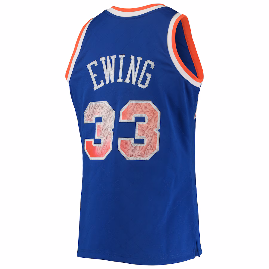 Patrick Ewing New York Knicks Mitchell & Ness Hardwood Classics 1991/92 NBA 75th Anniversary Diamond Jersey