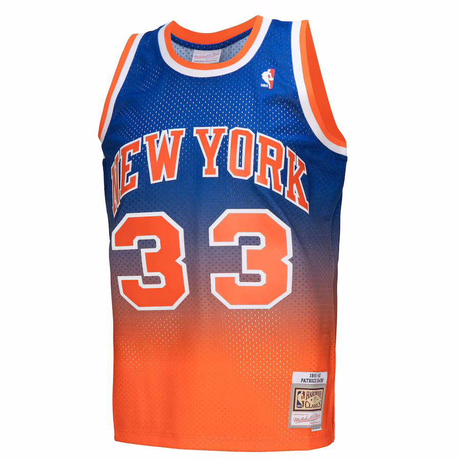 Maillot Swingman Fadeaway Hardwood Classics Mitchell & Ness New York Knicks Patrick Ewing 1991/92