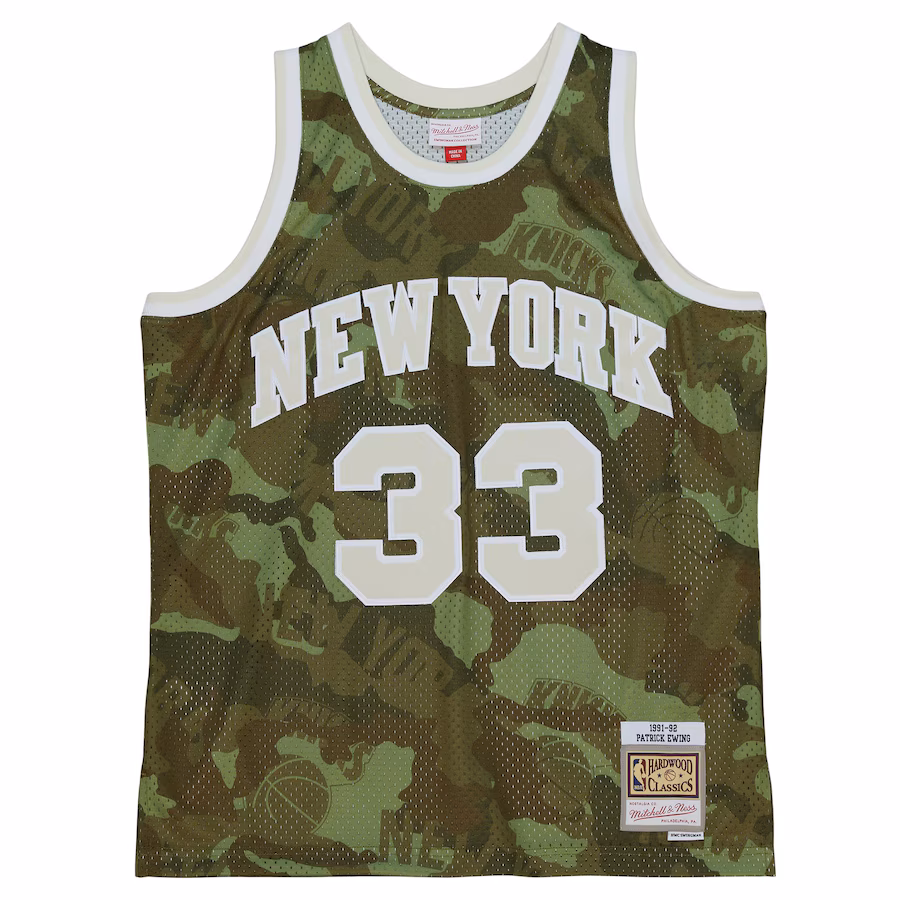New York Knicks Patrick Ewing 1991/92 Mitchell & Ness Hardwood Classics Ghost Green Trikot