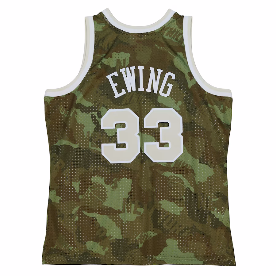 New York Knicks Patrick Ewing 1991/92 Mitchell & Ness Hardwood Classics Ghost Green Trikot