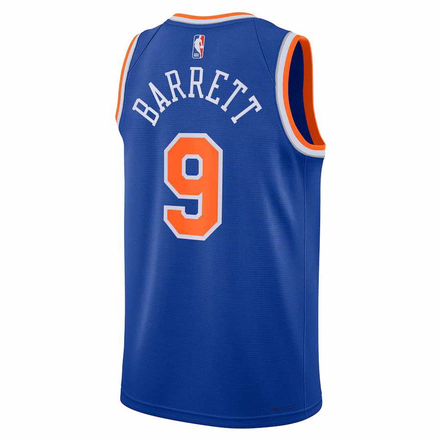 RJ Barrett, New York Knicks Neutral Swingman Jersey - Icon Edition, Blue