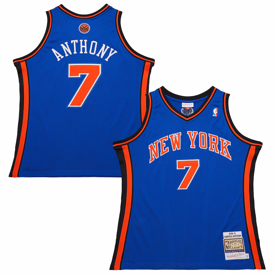Carmelo Anthony New York Knicks Mitchell & Ness 2010/11 Hardwood Classics Jersey