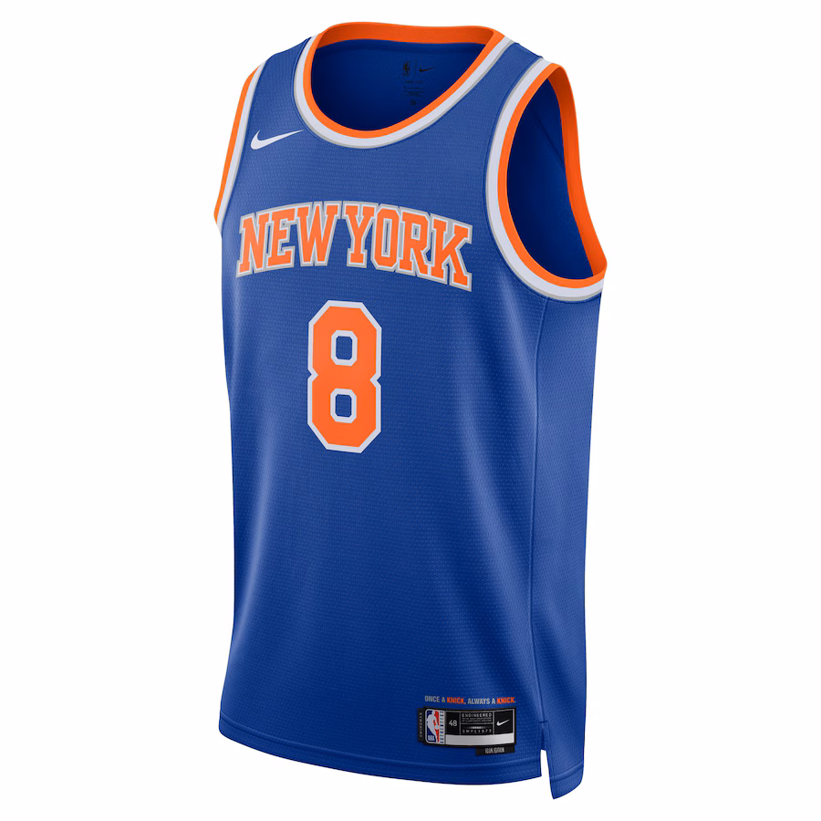 Kemba Walker, New York Knicks Nike Neutral Swingman Jersey - Icon Edition, Blue