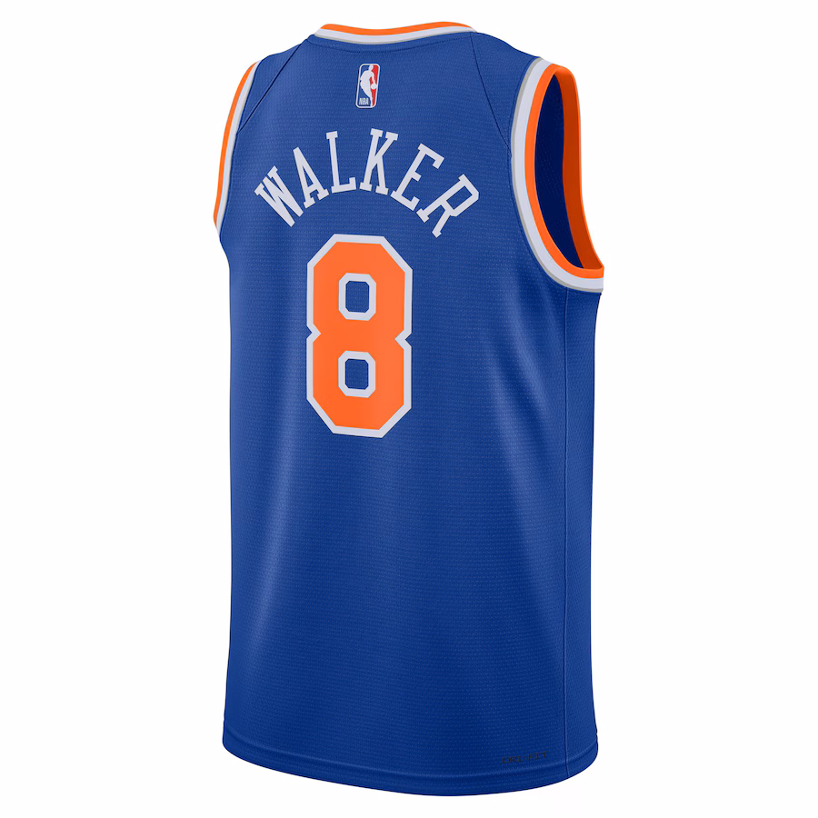 Kemba Walker, New York Knicks Nike Neutral Swingman Jersey - Icon Edition, Blue