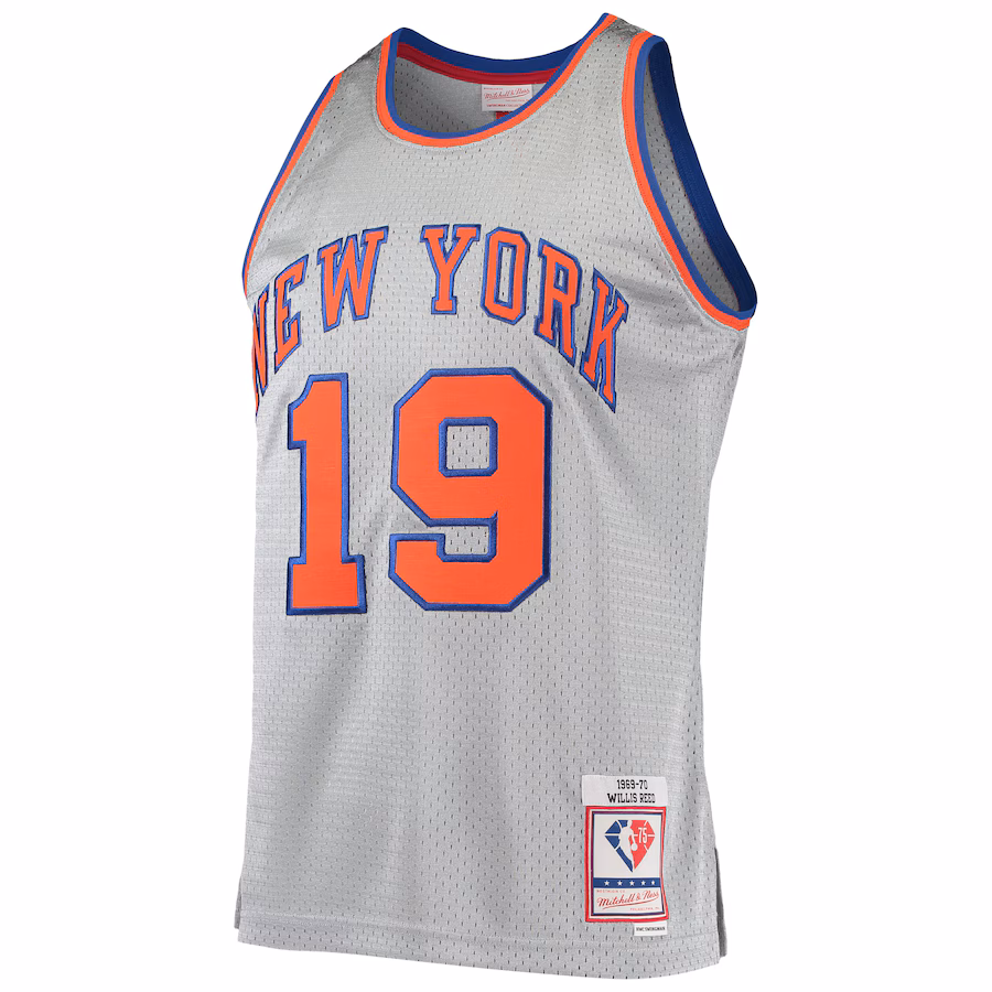 Willis Reed New York Knicks Mitchell & Ness 75th Anniversary 1969/70 Hardwood Classics Jersey
