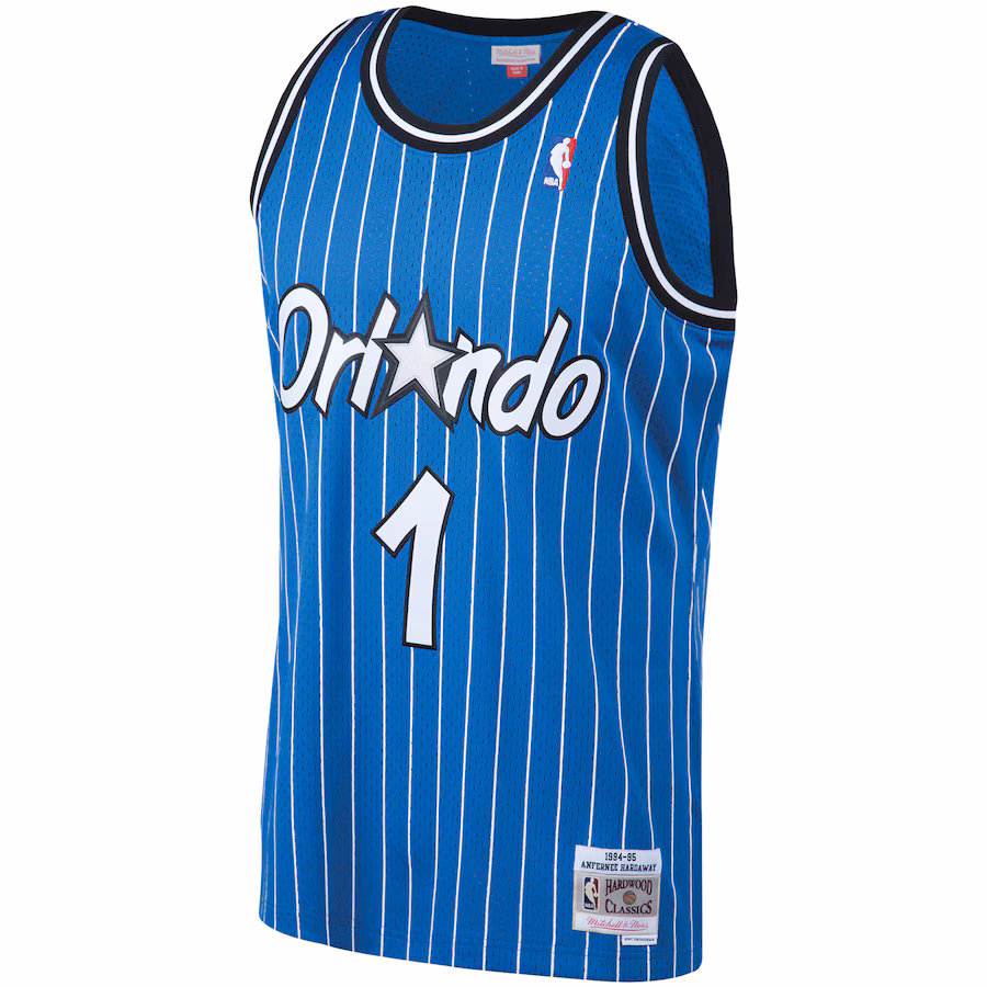 Penny Hardaway, Maglia Swingman Big & Tall degli Hardwood Classics 1994/95 di Mitchell & Ness per Orlando Magic - Blu