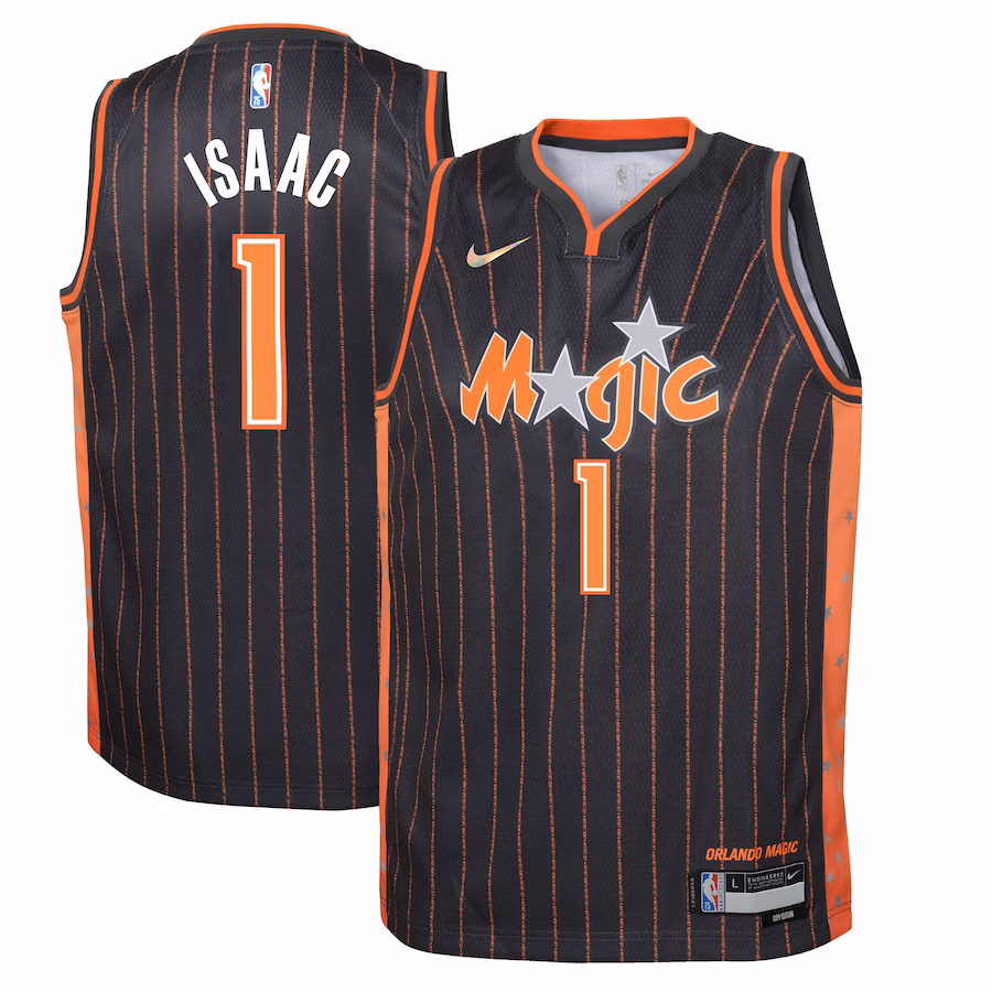 Jonathan Isaac, Orlando Magic Youth Swingman Jersey - City Edition - Dark Gray
