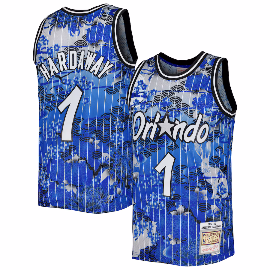 Anfernee Hardaway, Orlando Magic Mitchell & Ness 1994/95 Classic Lunar New Year Fan Edition Jersey - Blue