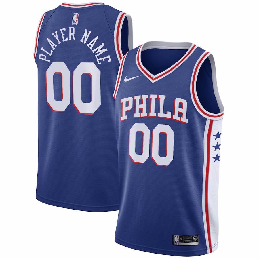 Philadelphia 76ers 2020/21 Swingman Custom Jersey - Icon Edition - Royal Blue
