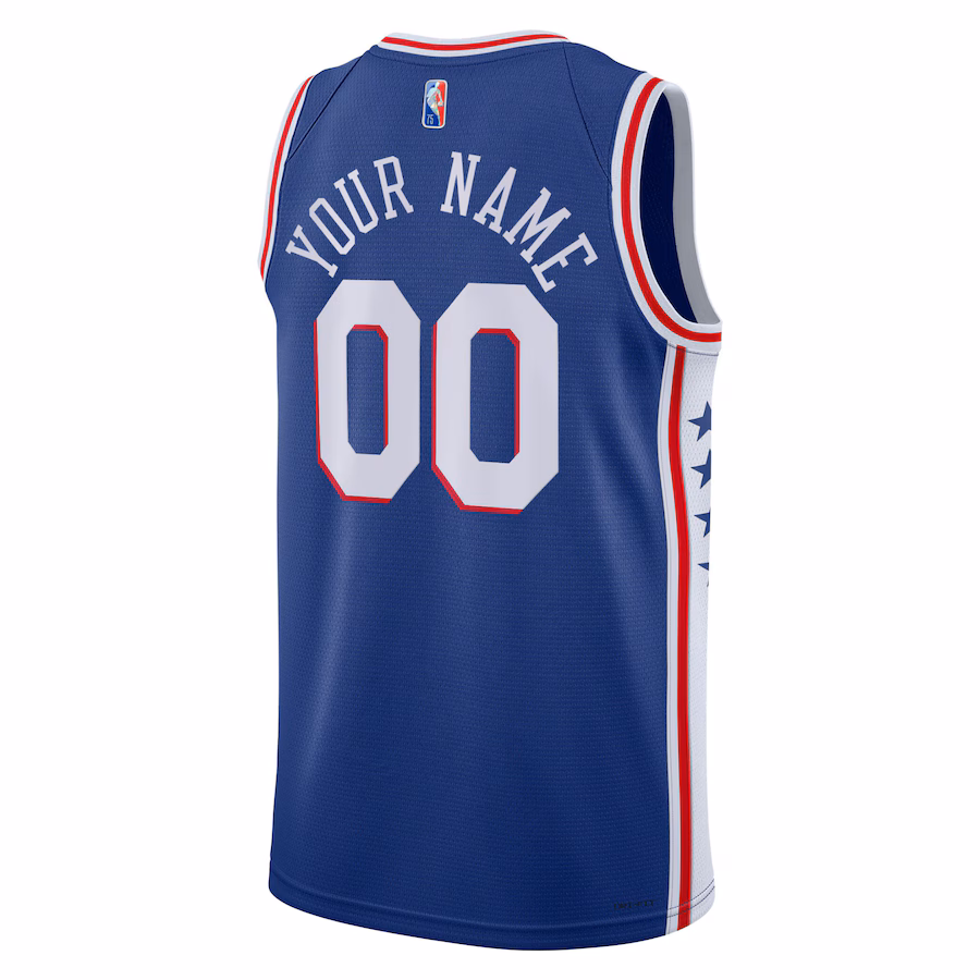 Philadelphia 76ers Maglia personalizzata Diamond Swingman 2021/2022 - Edizione icona - Blu reale