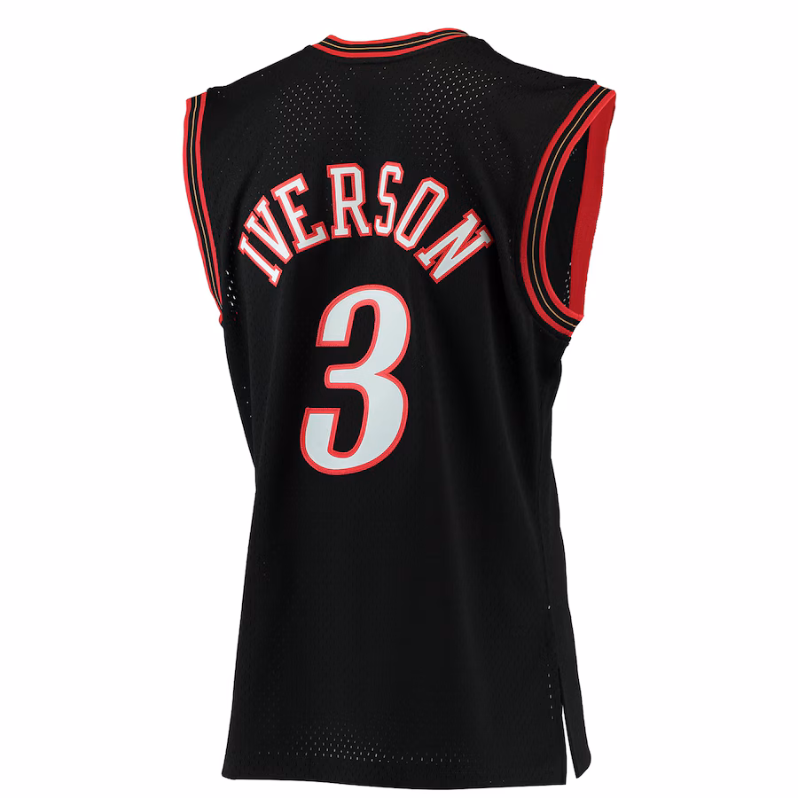 Allen Iverson Philadelphia 76ers Mitchell & Ness Maillot Swingman Classique Hardwood 2000/2001 - Noir
