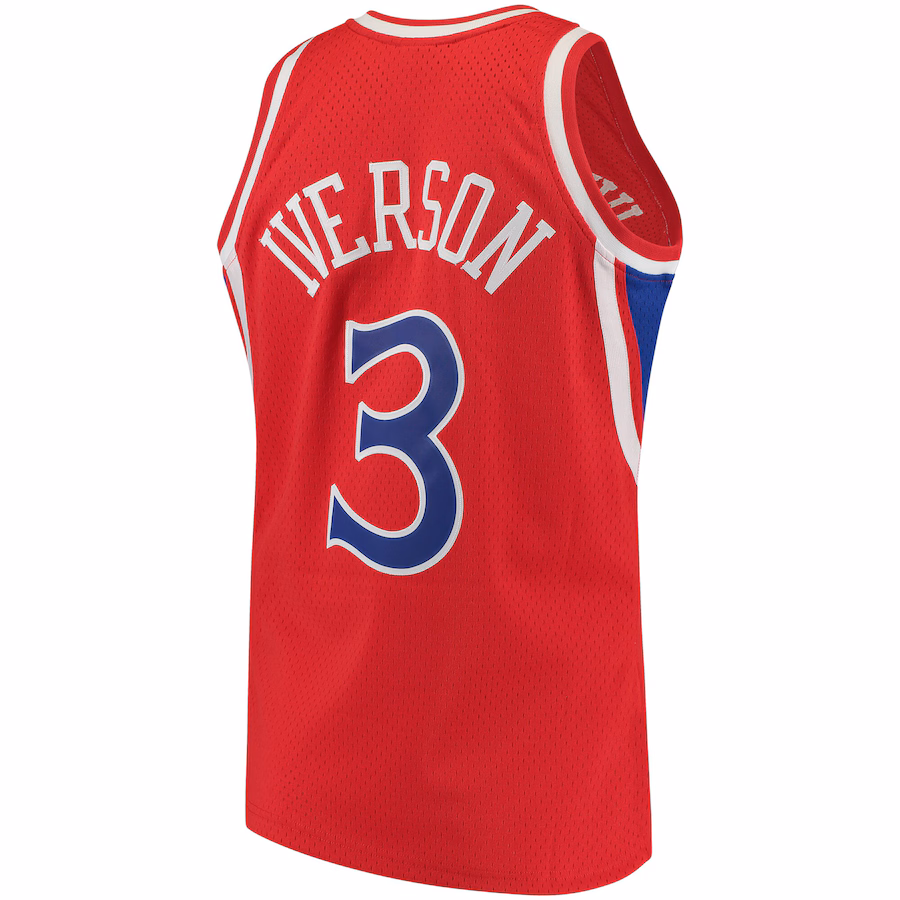 Allen Iverson Philadelphia 76ers Mitchell & Ness 1996/1997 Hardwood Classics Jersey - Rot