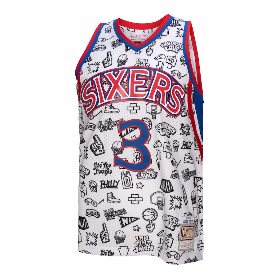 Allen Iverson 76ers Mitchell & Ness 1996-97 HWC Retro Jersey