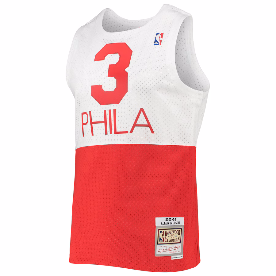 Allen Iverson Philadelphia 76ers Mitchell & Ness 2003/2004 Klassische Edition Swingman Jersey - Weiß