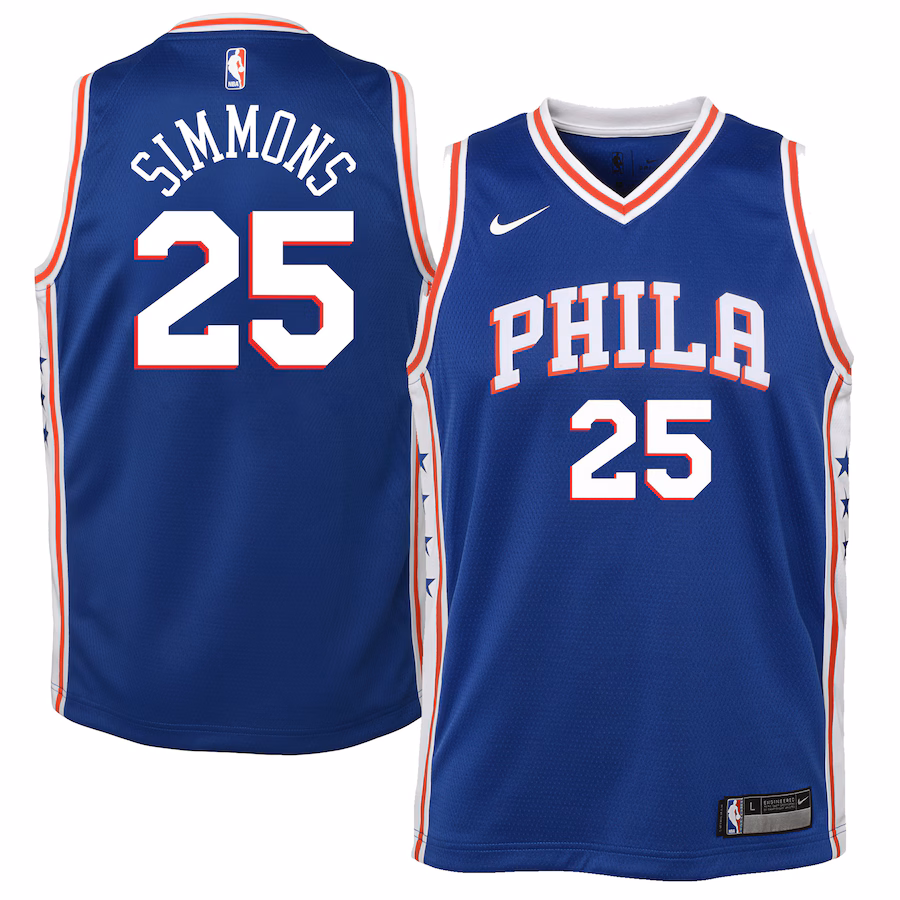 Maillot Icon Edition Swingman junior Royal Philadelphia 76ers Ben Simmons
