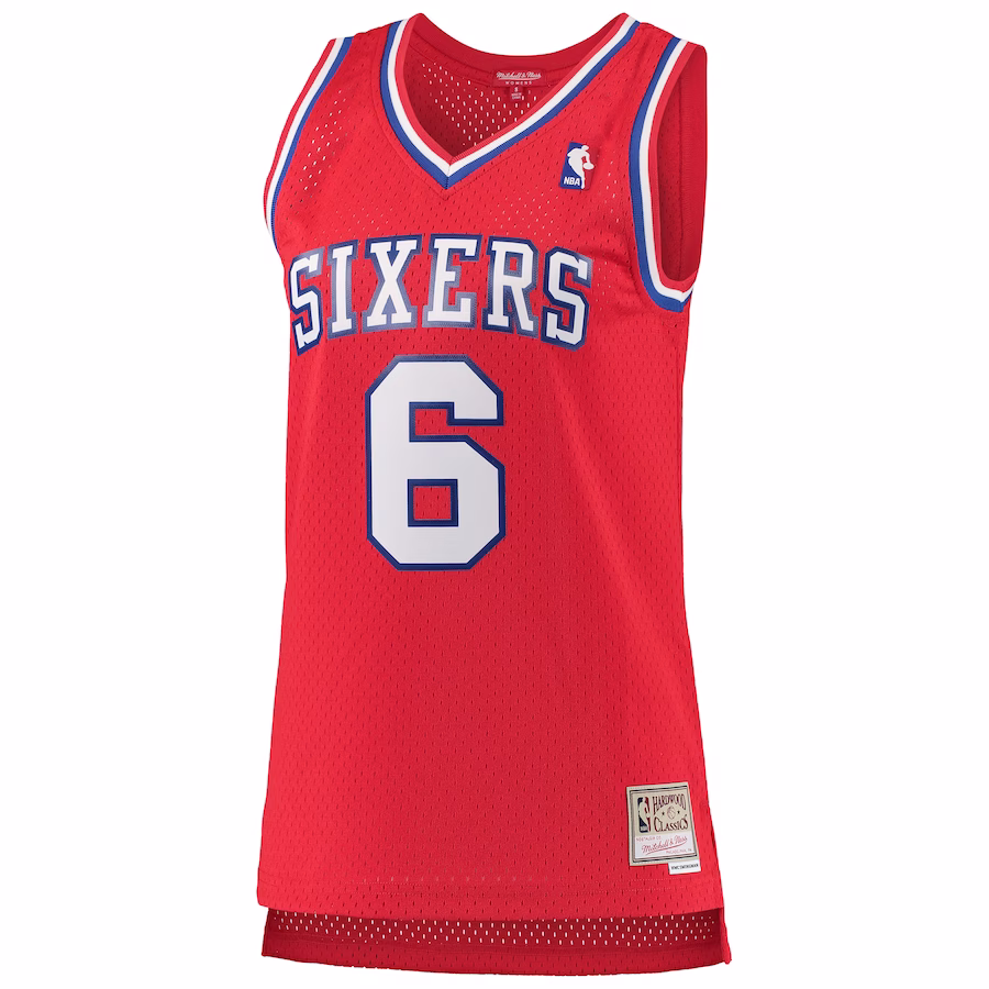 Julius Erving Philadelphia 76ers Mitchell & Ness Frauen 1982/83 Klassisches Hardwood Classics-Jersey - Rot