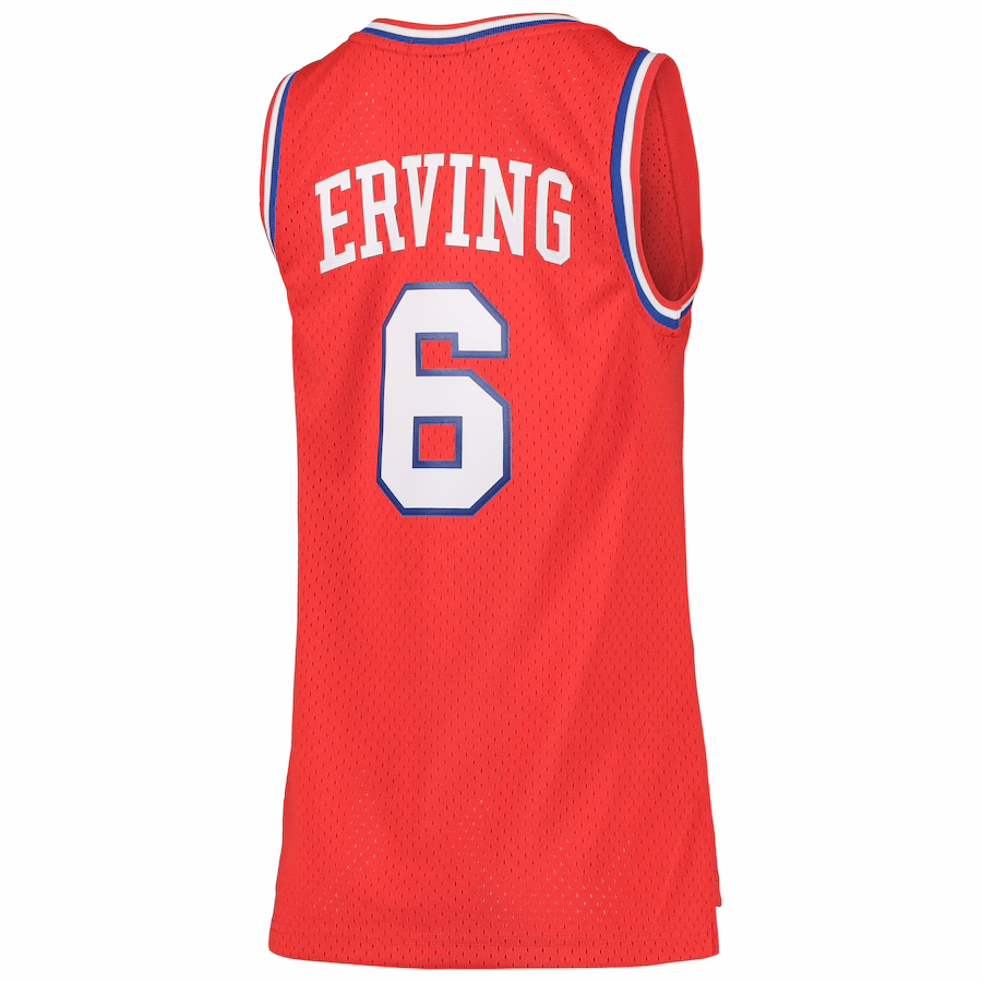 Julius Erving Philadelphia 76ers Mitchell & Ness Frauen 1982/83 Klassisches Hardwood Classics-Jersey - Rot