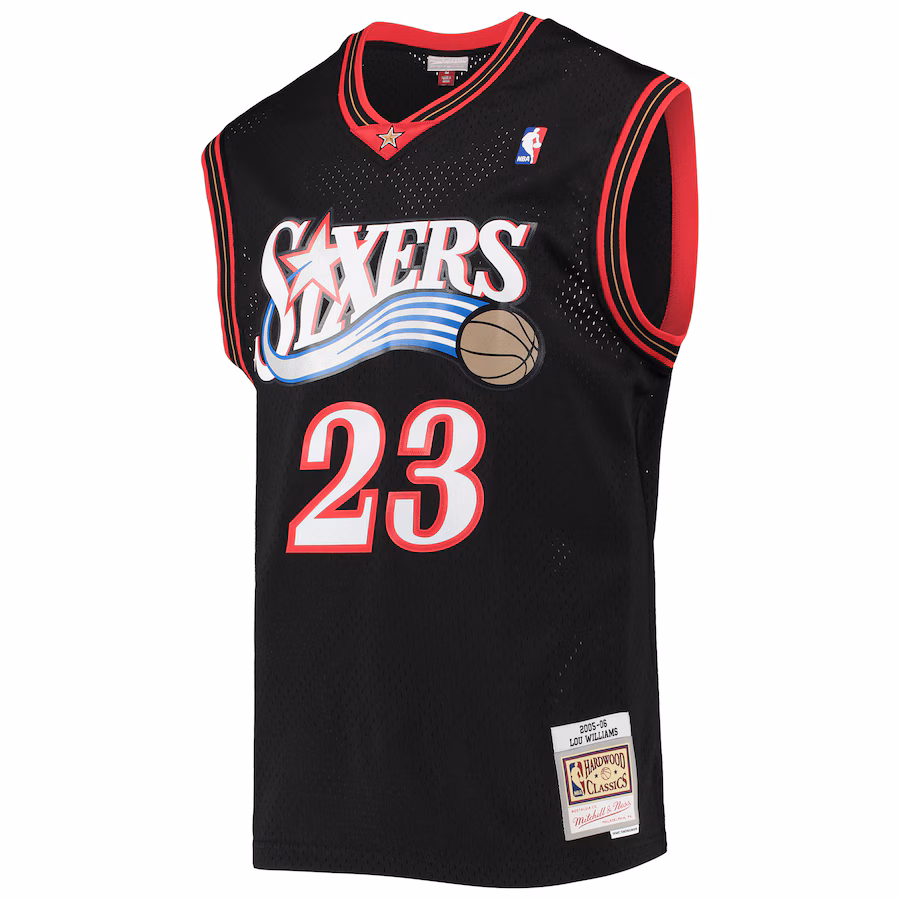 Lou Williams Philadelphia 76ers Mitchell & Ness 2005/06 Klassische Edition Swingman-Jersey - Schwarz
