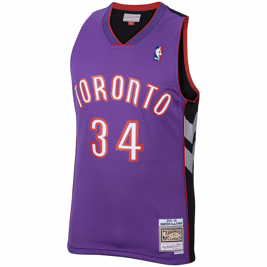 Canotta Basket Hakeem Olajuwon Toronto Raptors 2001/02 Mitchell & Ness Swingman Retro