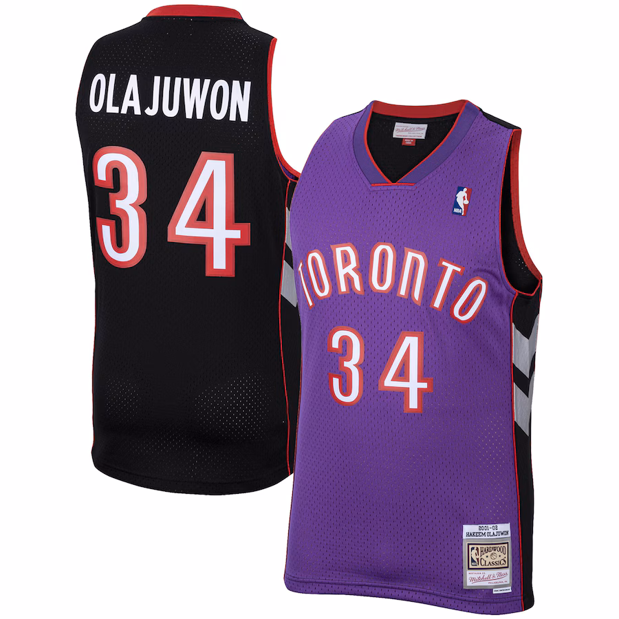 Hakeem Olajuwon Toronto Raptors Mitchell & Ness 2001/02 Hardwood Classics Swingman Jersey